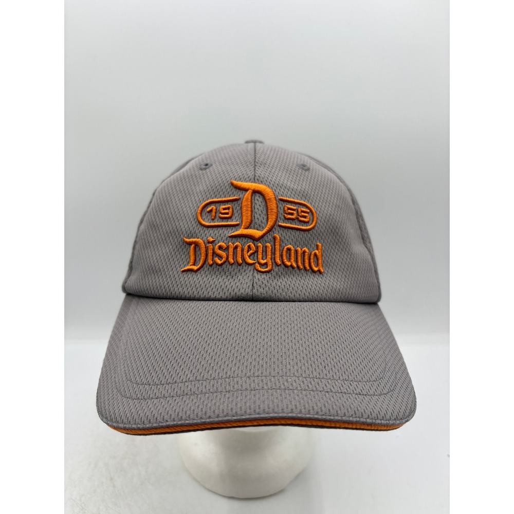 Disney Parks Disneyland 1955 Hat Cap Gray Orange Embroidered D Logo Adjustable
